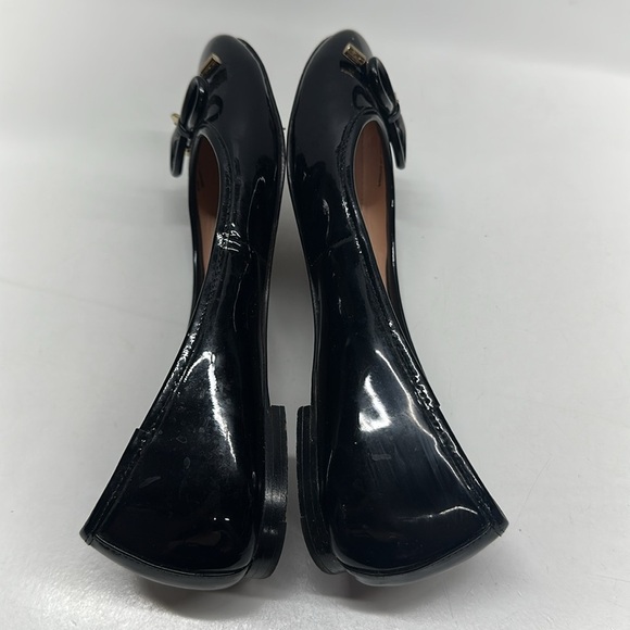 Kate Spade Willa Ballet Flats Shoes Shiny Patent Leather Bow Charm Black Size 7 - Picture 8 of 10
